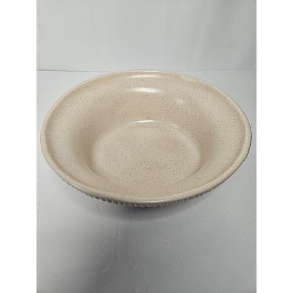 Vintage McCoy Pottery Tan Speckled Serving Bowl #593 Made in USA Cali Original - Picture 3 of 9